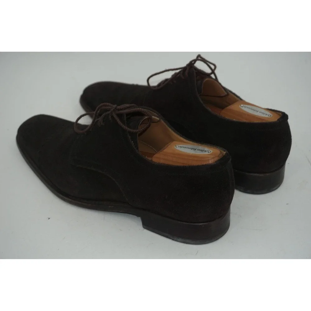 Calzoleria Harris Shoes Brown‎ Suede Derby Dress Barneys NY Italy Men's Size 10